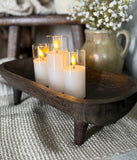 Distressed riser bowl