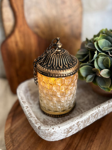 The battery operated lantern - amber