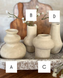 The mini paper mache vase