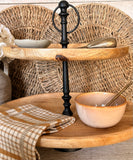 Oval 2 tier tray