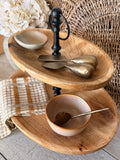Oval 2 tier tray
