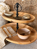 Oval 2 tier tray