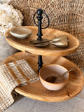 Oval 2 tier tray