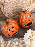 Jack o lantern led candle holder