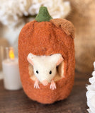 Peaking mouse pumpkin