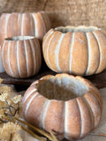 Cement pumpkin planter