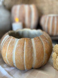 Cement pumpkin planter