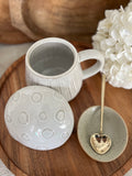 White mushroom mug