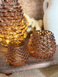 Pinecone candle holder
