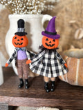 Felted pumpkin head people