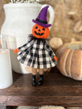 Felted pumpkin head people