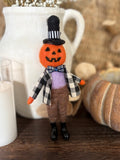 Felted pumpkin head people