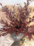 Red leaf floral