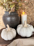 Cream porcelain pumpkin