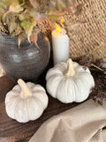 Cream porcelain pumpkin