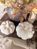 Cream porcelain pumpkin
