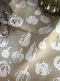 Pumpkin stamped table runner