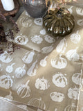 Pumpkin stamped table runner