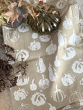 Pumpkin stamped table runner