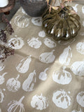 Pumpkin stamped table runner