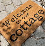 Welcome to our cottage door mat