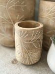 The wooden botanical vases