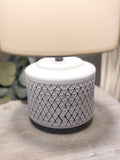 The white textured lamp
