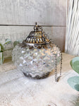 The Battery Operated Lantern - iridescent pewter round