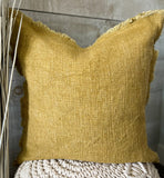 The linen fringe pillow 20” x 20”