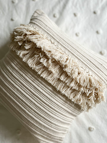 The cotton tassel pillow