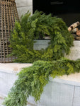 The realistic cedar wreath