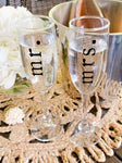 The Mr & Mrs Champagne Flute  Set