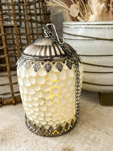 The Battery Operated Lantern - white dotted