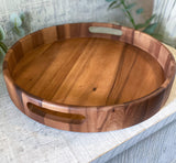 The round wood tray