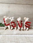 The Love Mice Ornaments set