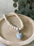The Grey Heart Blessing Beads