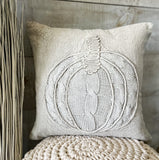 The grey Knit Pumpkin Pillow