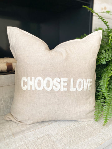 The Choose love pillow