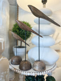 The wooden bird stand