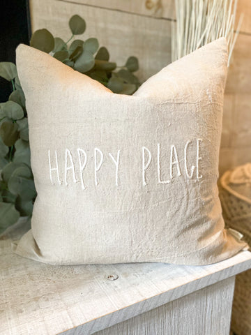 The Happy Place Pillow