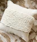 The ivory knit pillow