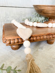 The Square Beaded Pedestal - natural
